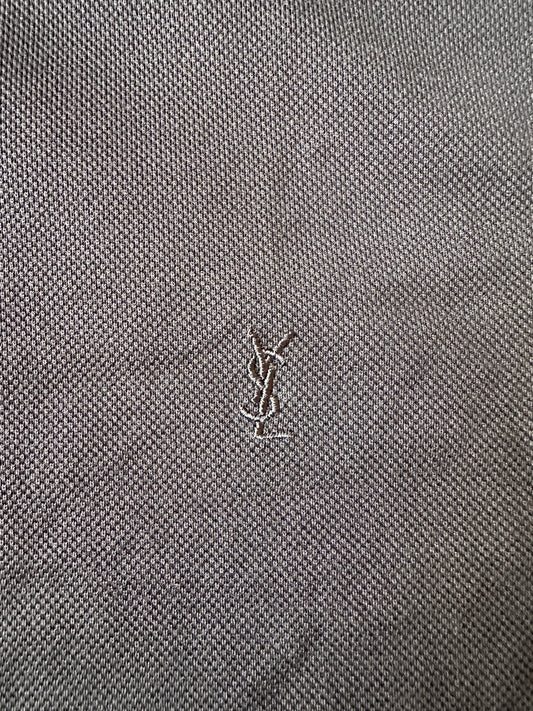 Saint Laurent - Black YSL Logo Polo Shirt