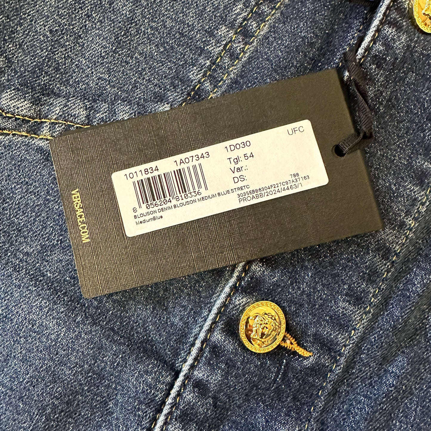 Versace - Medusa Button Blue Denim Trucker Jacket