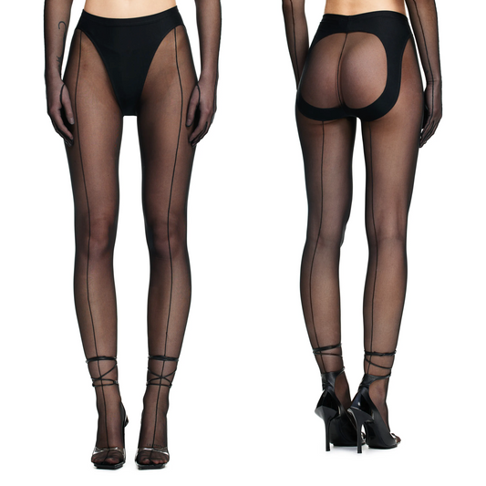 Mugler x H&M - Black Mesh Tights