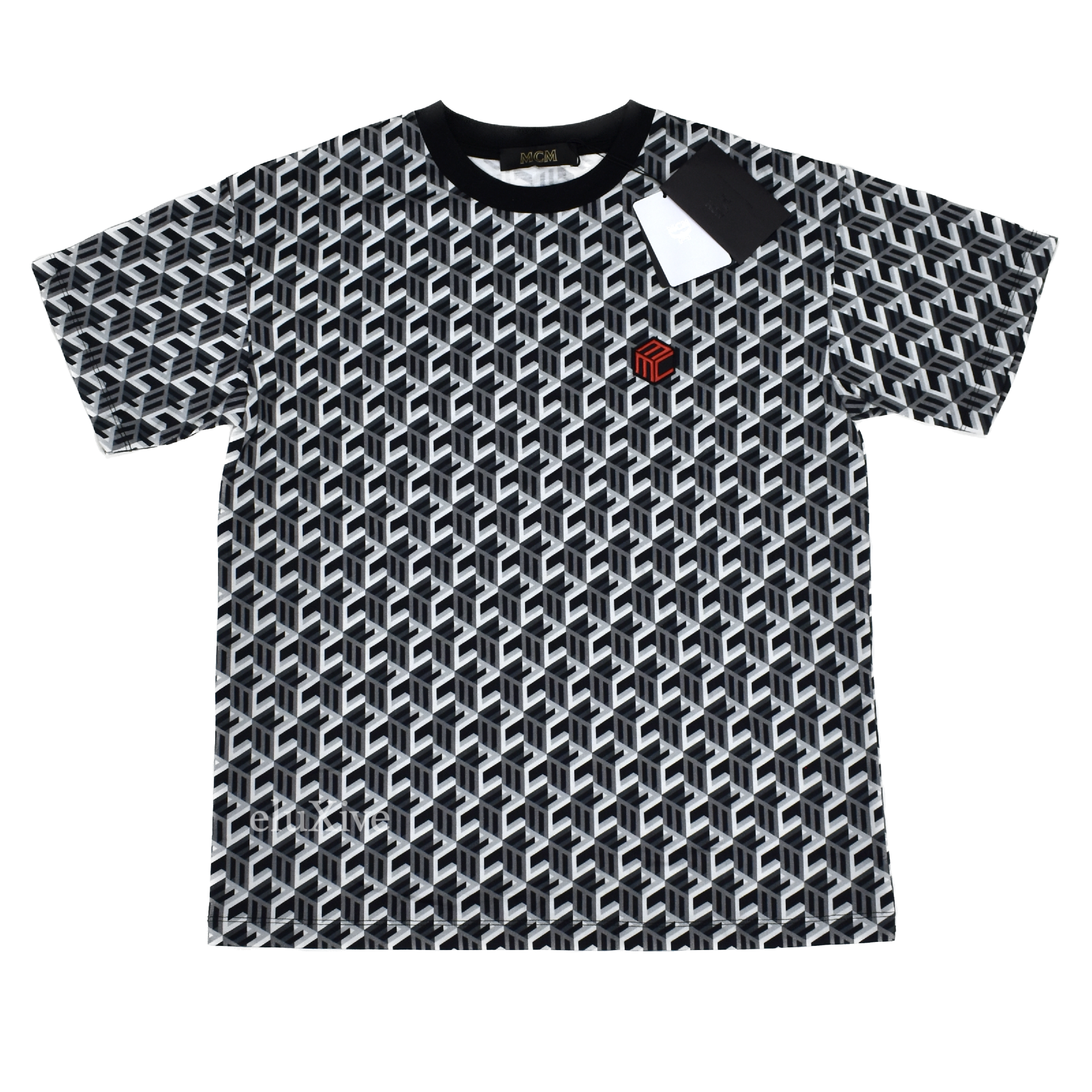 MCM Cubic Monogram Knit Polo for Men