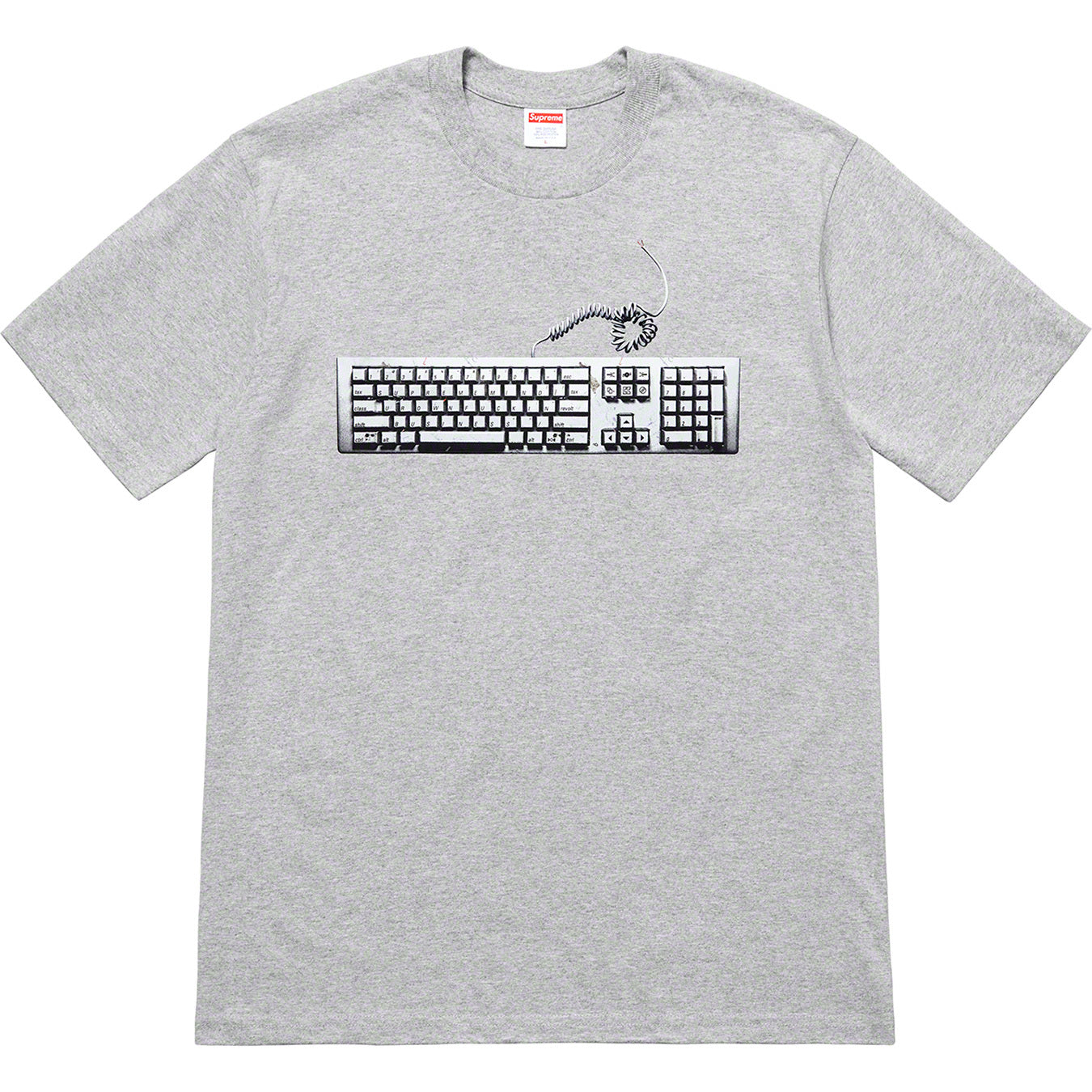 Supreme - Gray Keyboard Logo T-Shirt (SS19)
