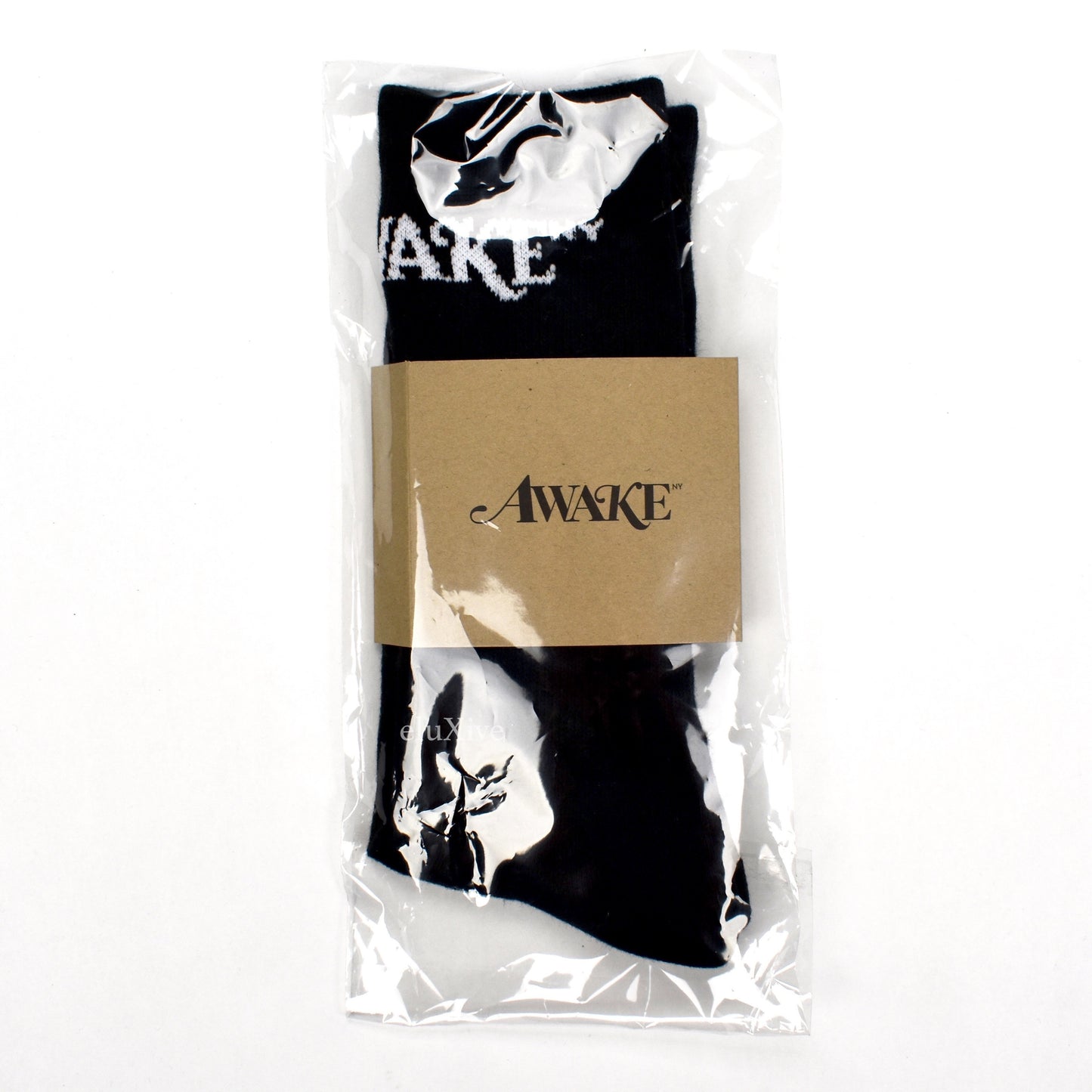 Awake NY - Black Logo Knit Socks