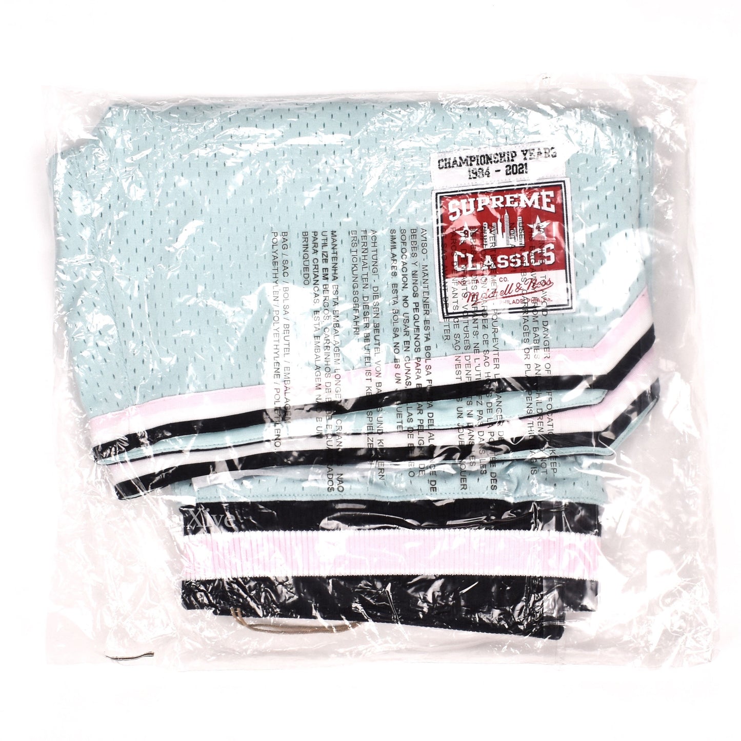 Supreme x Mitchell & Ness - Light Blue Basketball Shorts