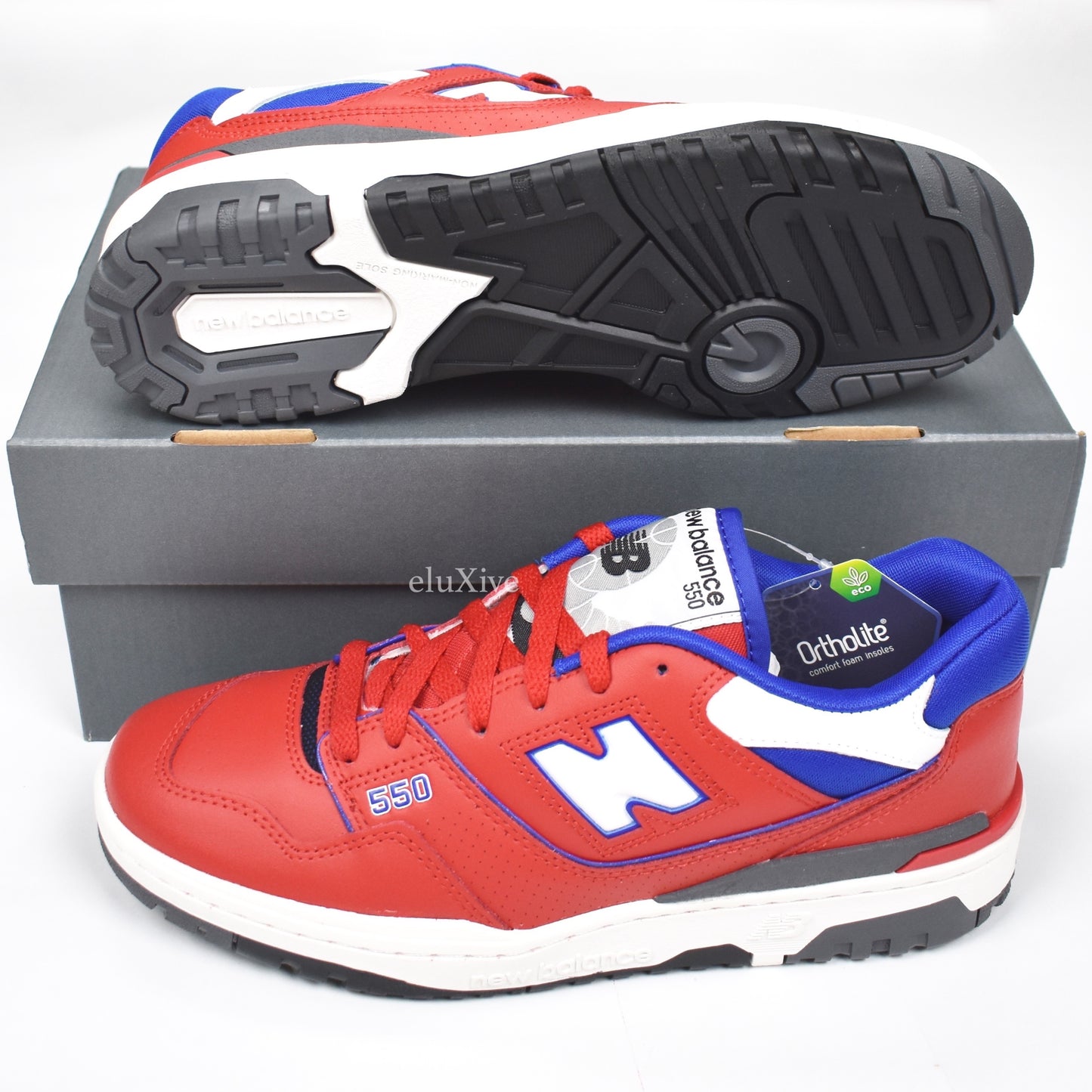 New Balance - 550 Basketball Sneakers (Red/Blue)