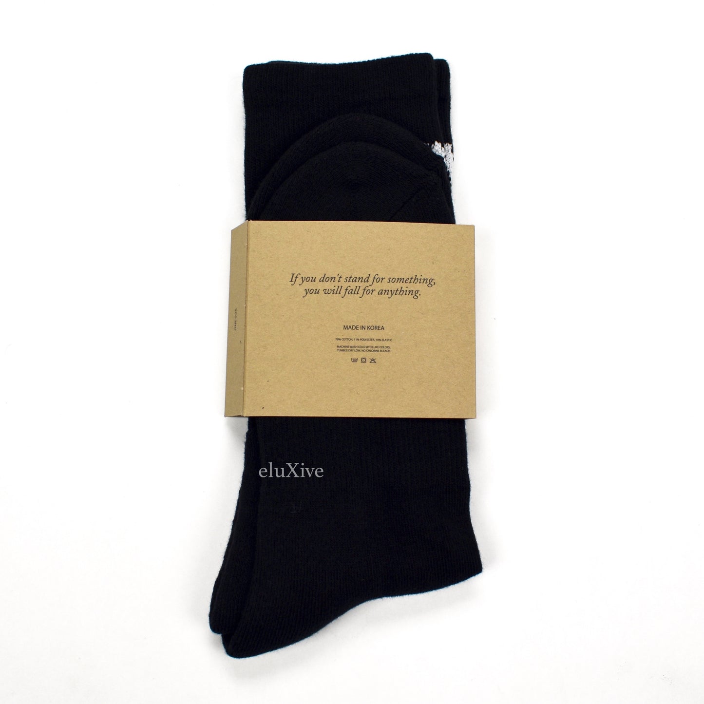 Awake NY - Black Logo Knit Socks