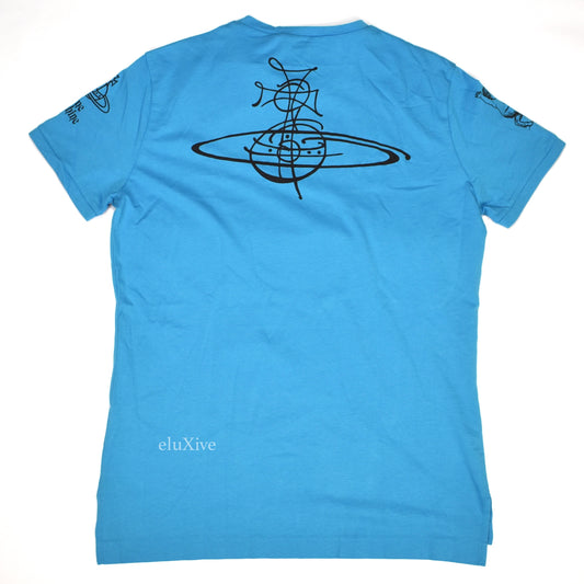 Vivienne Westwood - Blue Time Machine Clock Logo T-Shirt