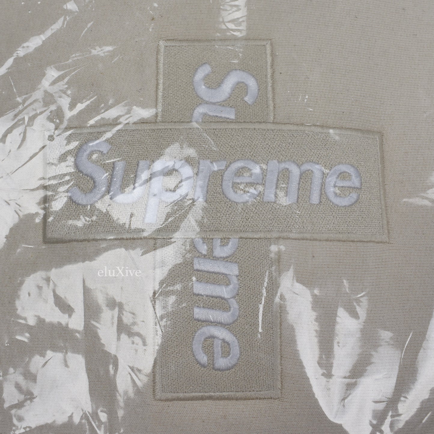 Supreme - Cross Box Logo Hoodie (Natural)