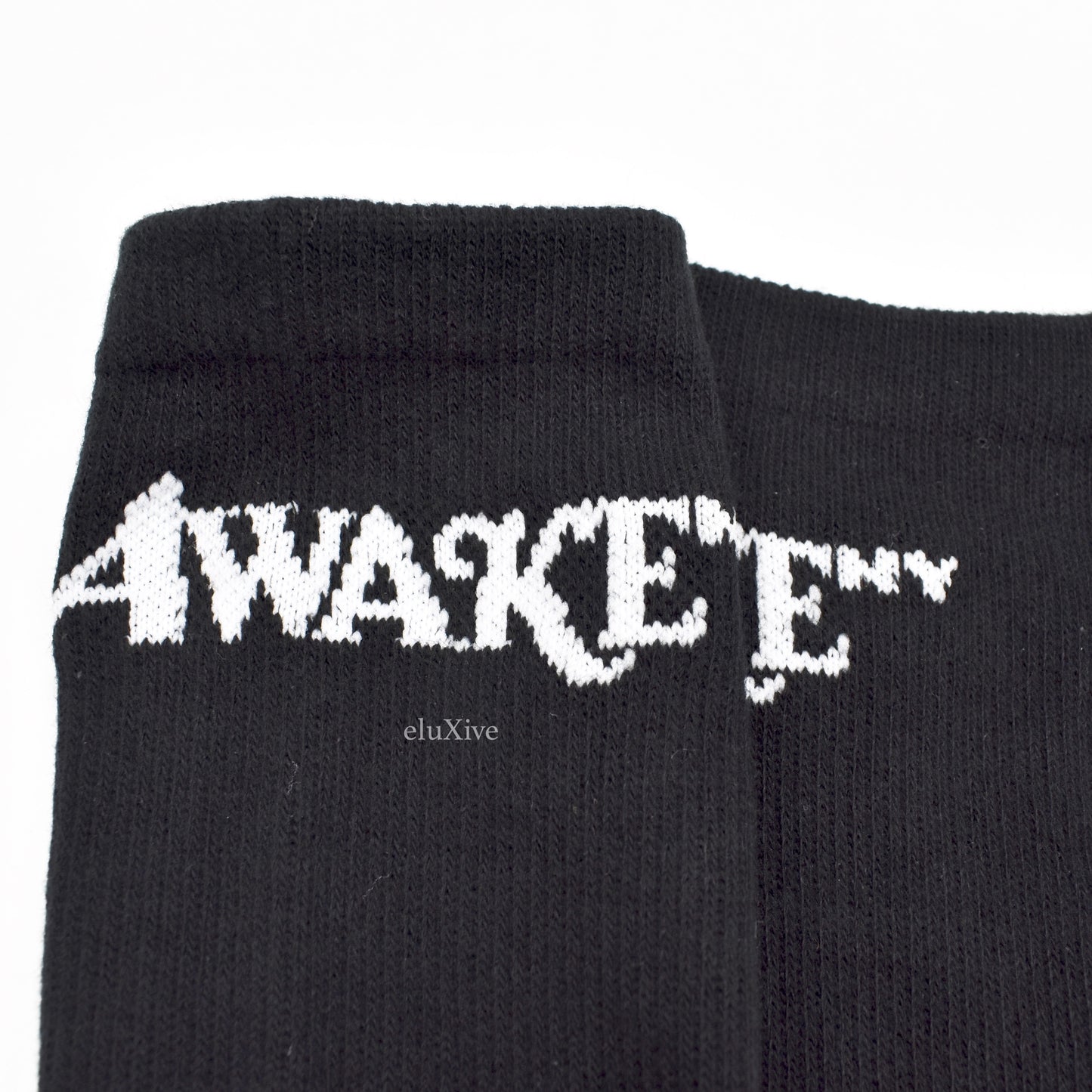 Awake NY - Black Logo Knit Socks