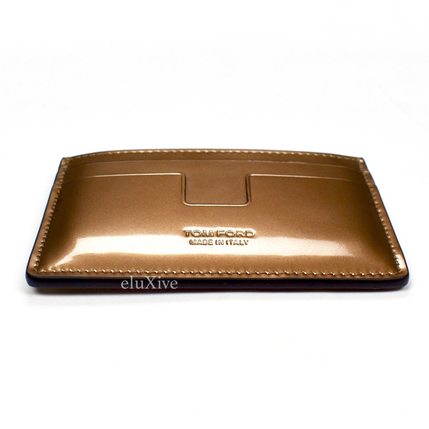 Tom Ford - Metallic Bronze Leather Card Holder