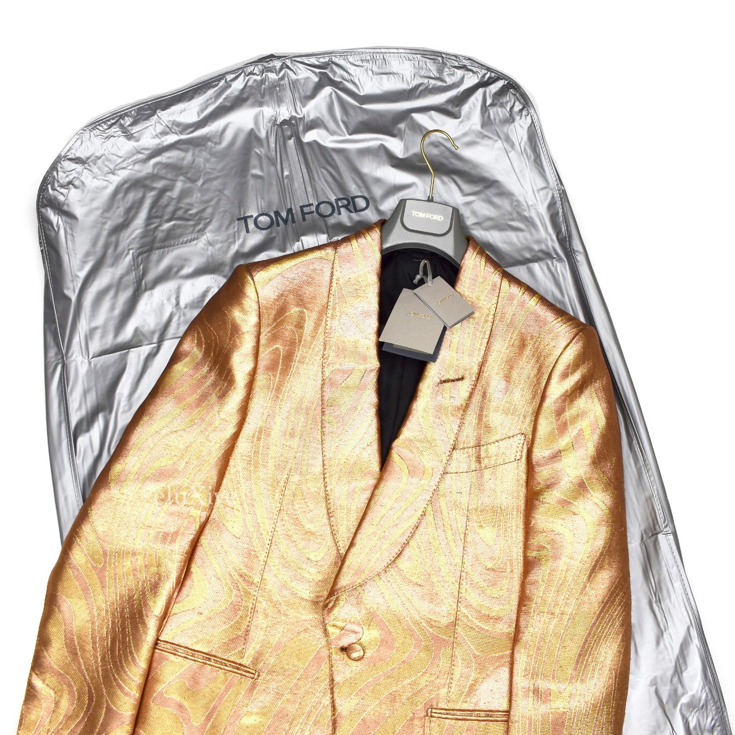 Tom Ford - Gold Swirl Woven Blazer