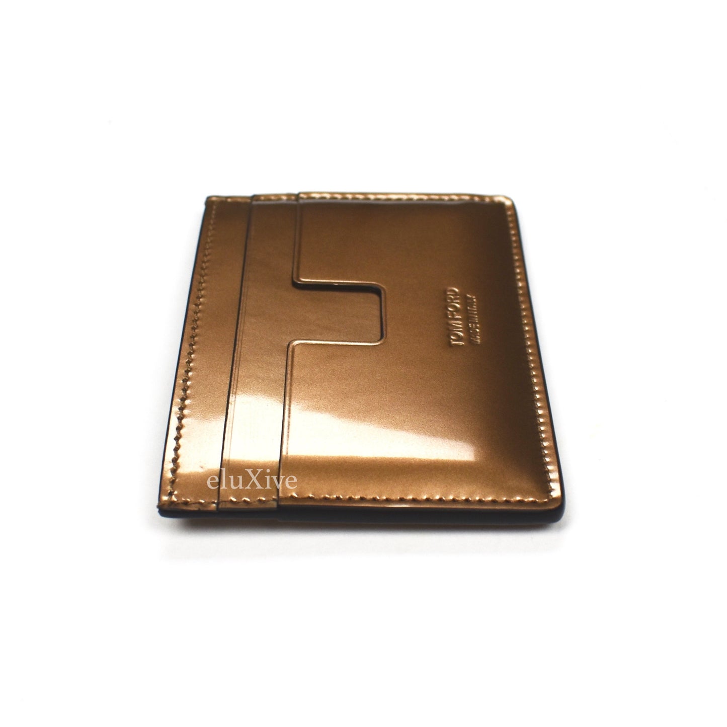 Tom Ford - Metallic Bronze Leather Card Holder