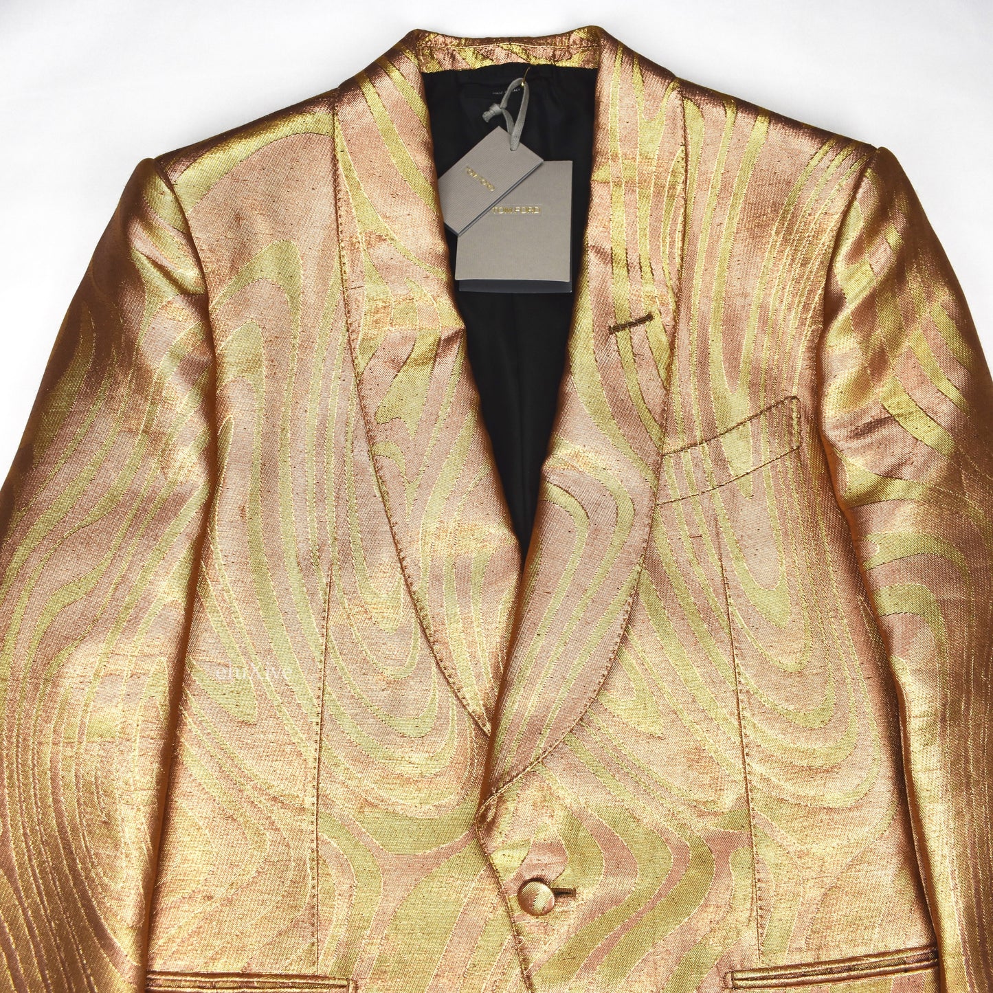 Tom Ford - Gold Swirl Woven Blazer