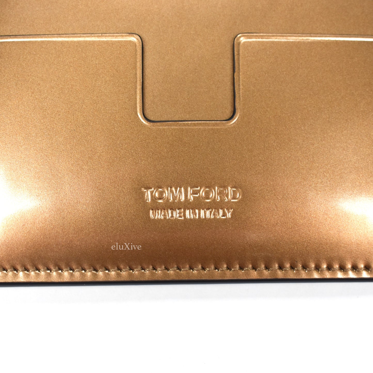 Tom Ford - Metallic Bronze Leather Card Holder