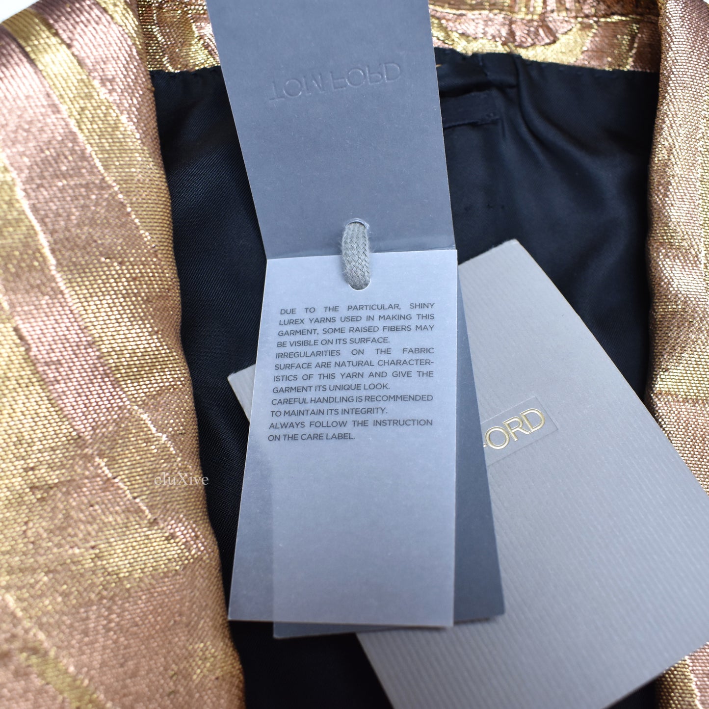 Tom Ford - Gold Swirl Woven Blazer
