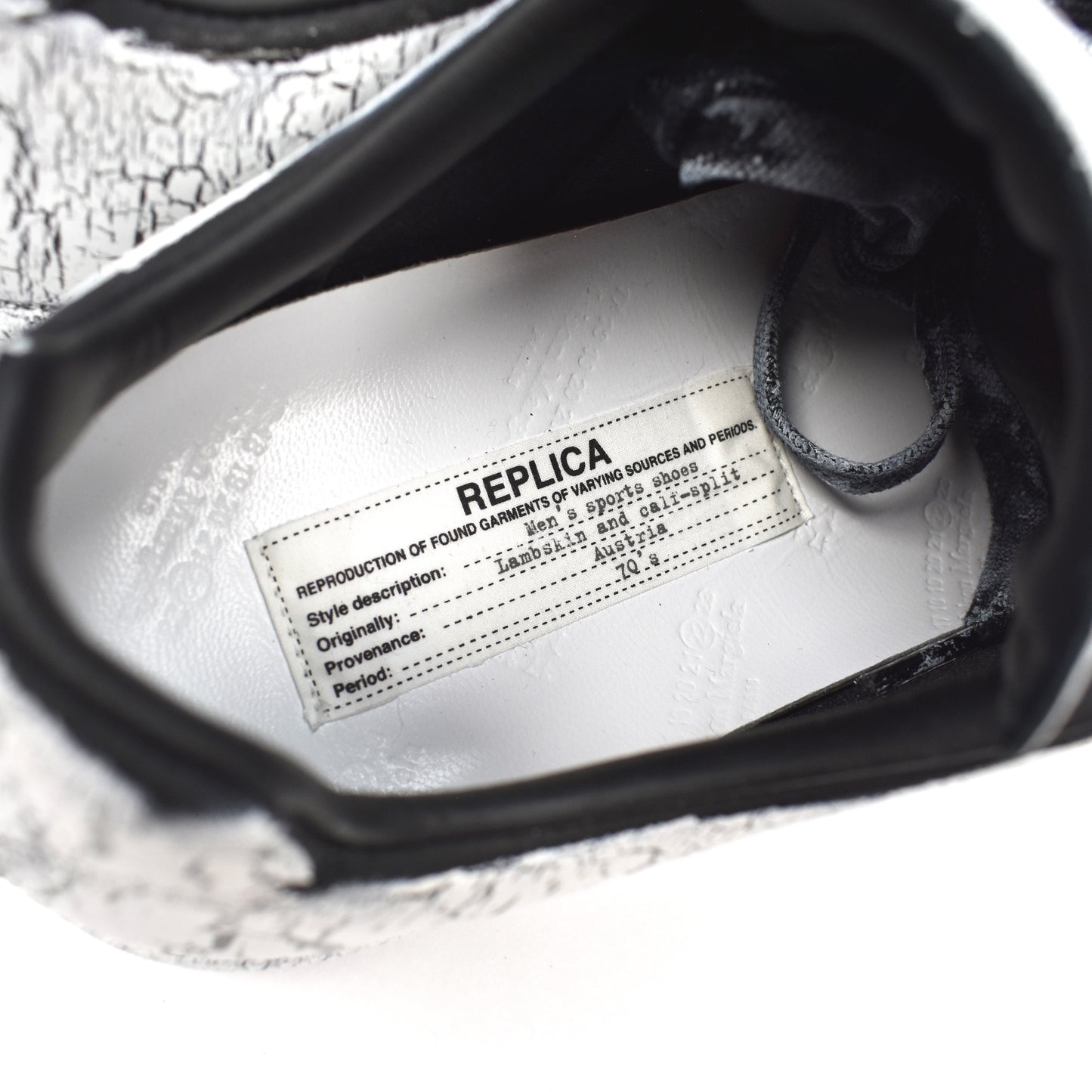 Maison Margiela - Black Leather White Painted GAT Sneakers