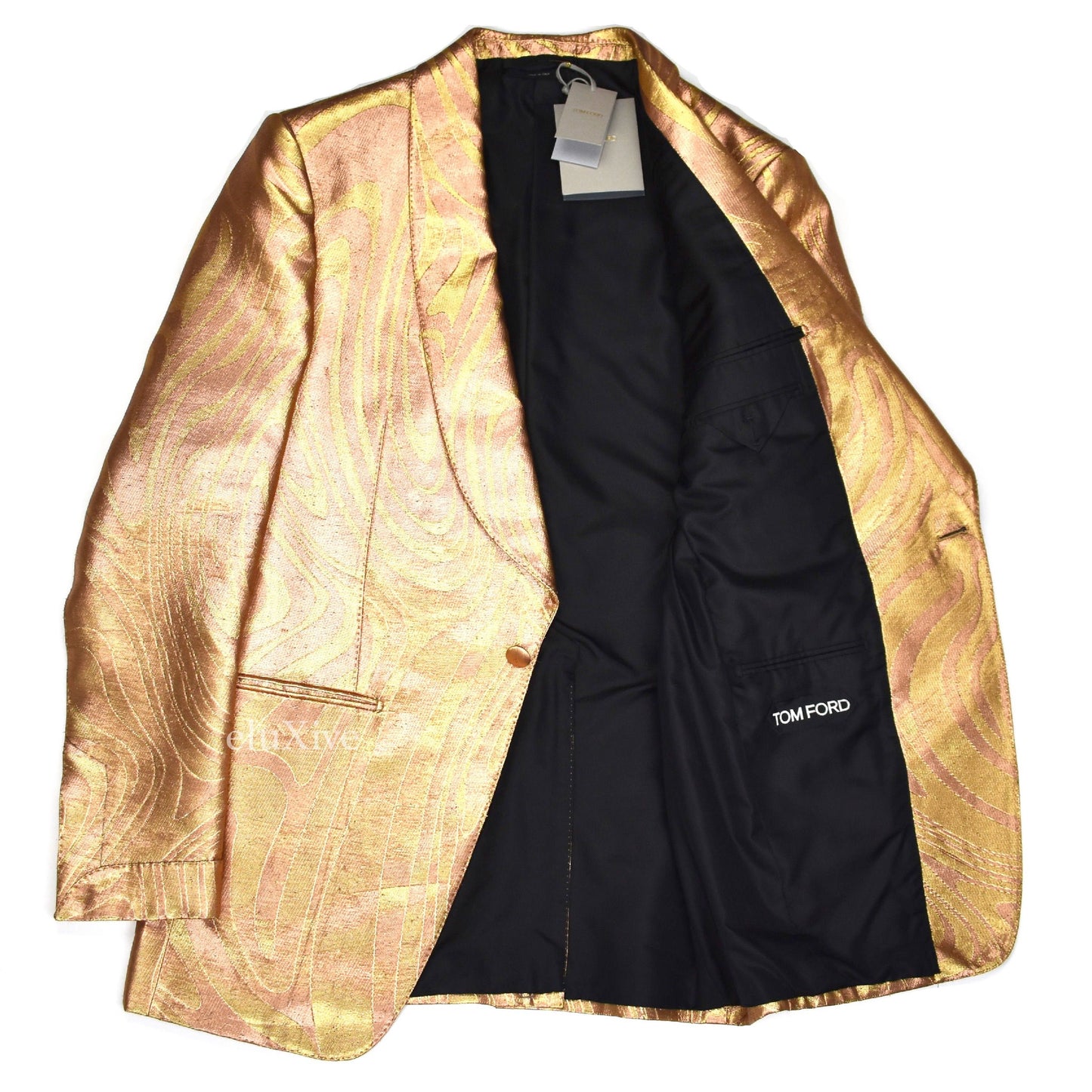 Tom Ford - Gold Swirl Woven Blazer