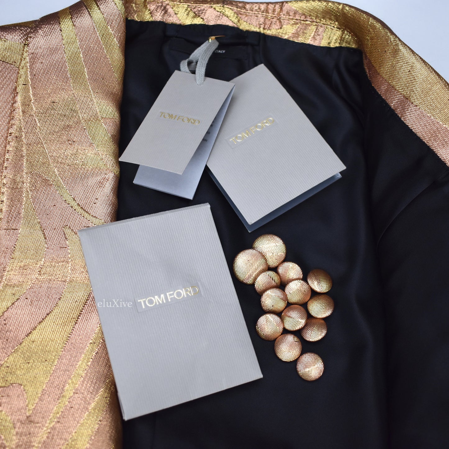 Tom Ford - Gold Swirl Woven Blazer