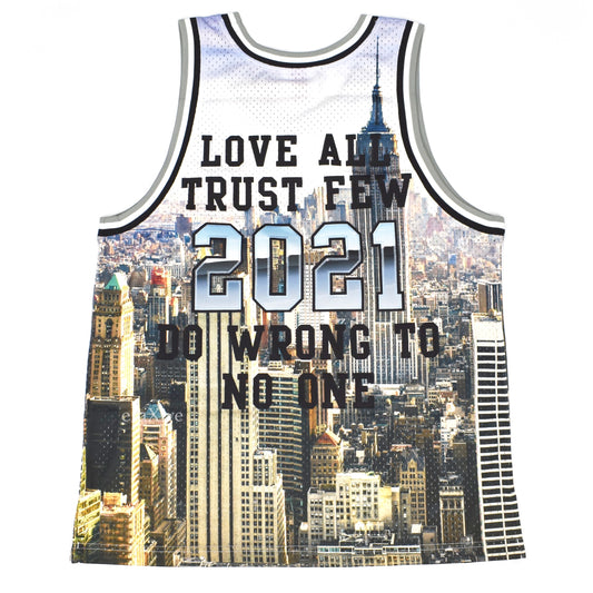 Supreme x Mitchell & Ness - Skyline Print Basketball Jersey