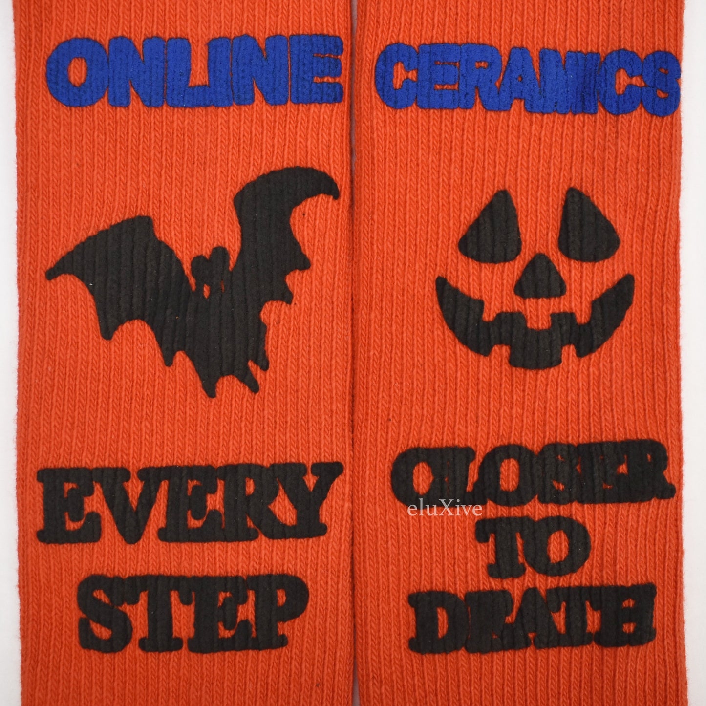 Online Ceramics - Every Step Closer to Death Logo Socks (Orange)