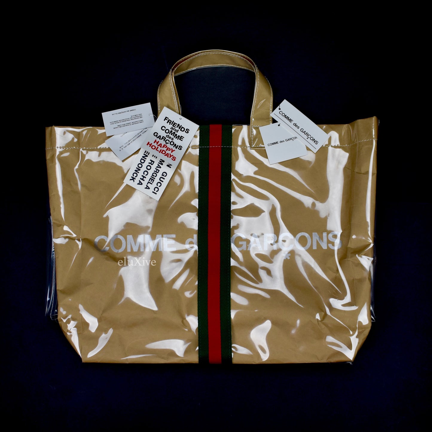 Commes des Garcons x Gucci - Paper & Plastic Logo Tote Bag