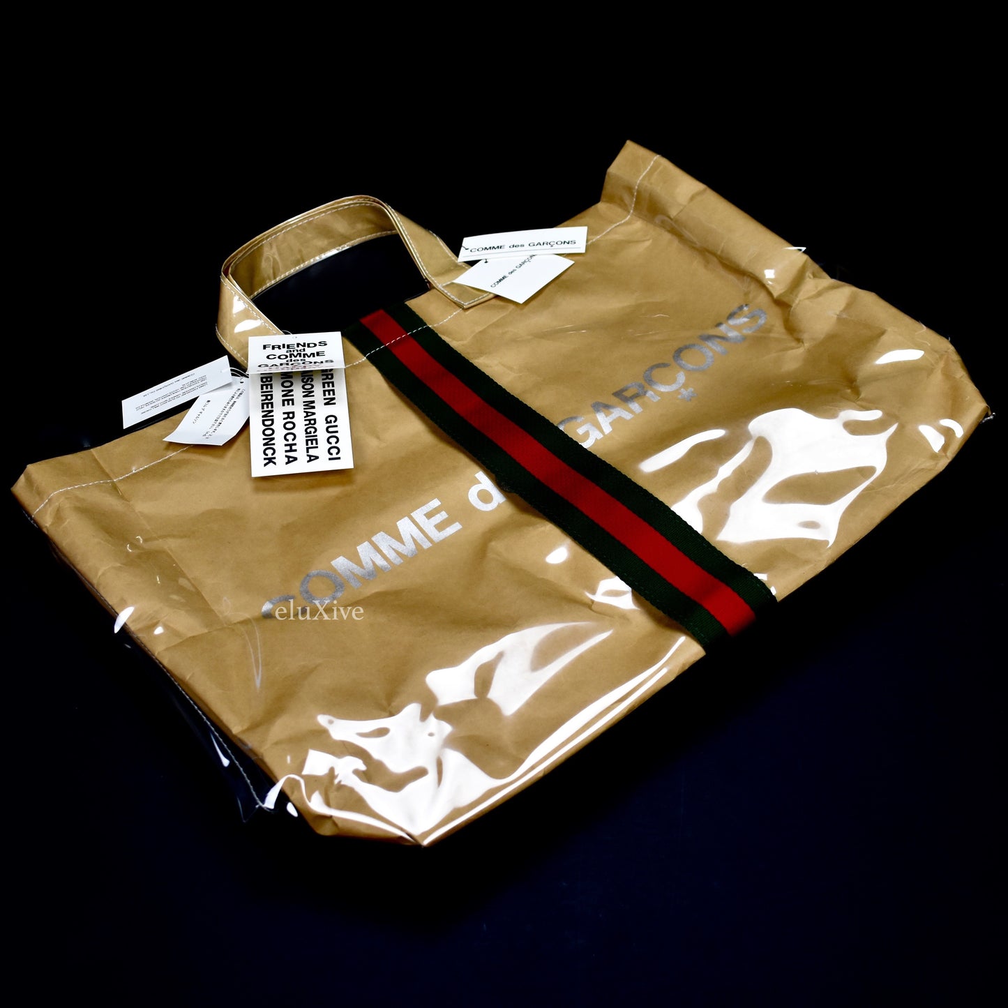 Commes des Garcons x Gucci - Paper & Plastic Logo Tote Bag