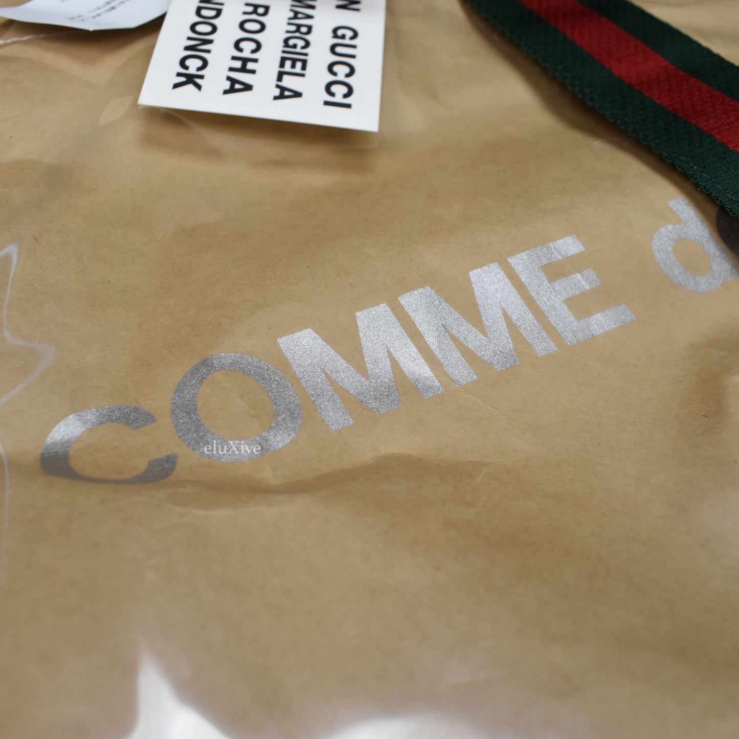 Commes des Garcons x Gucci - Paper & Plastic Logo Tote Bag