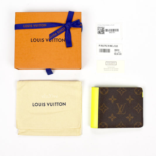 Louis Vuitton - Brown Monogram Macassar Multiple Wallet (Fluo)