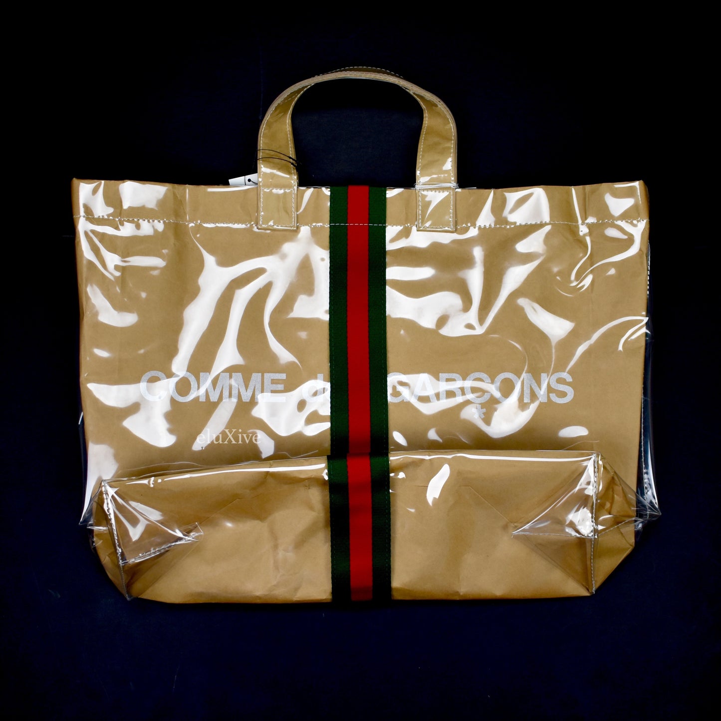 Commes des Garcons x Gucci - Paper & Plastic Logo Tote Bag