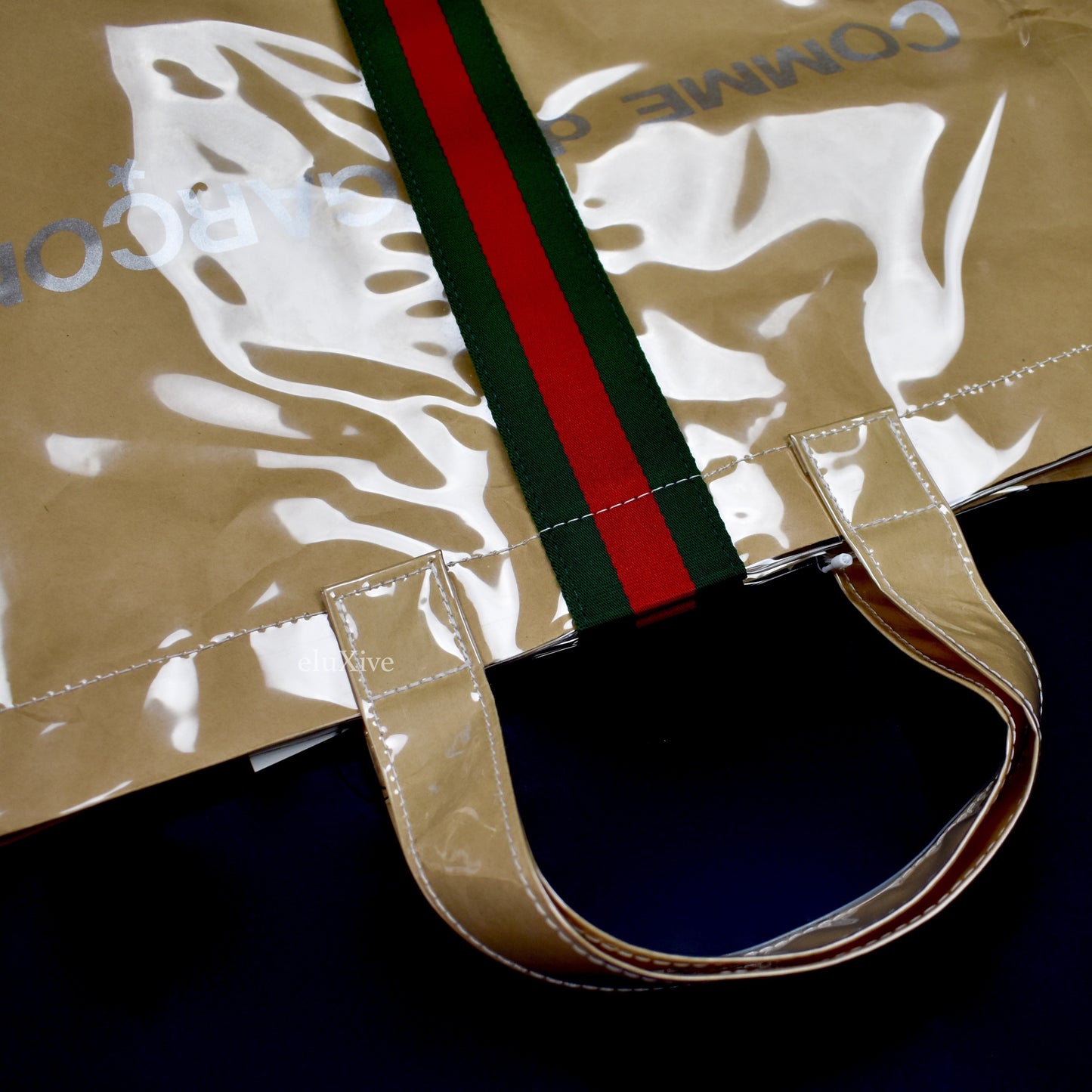 Commes des Garcons x Gucci - Paper & Plastic Logo Tote Bag