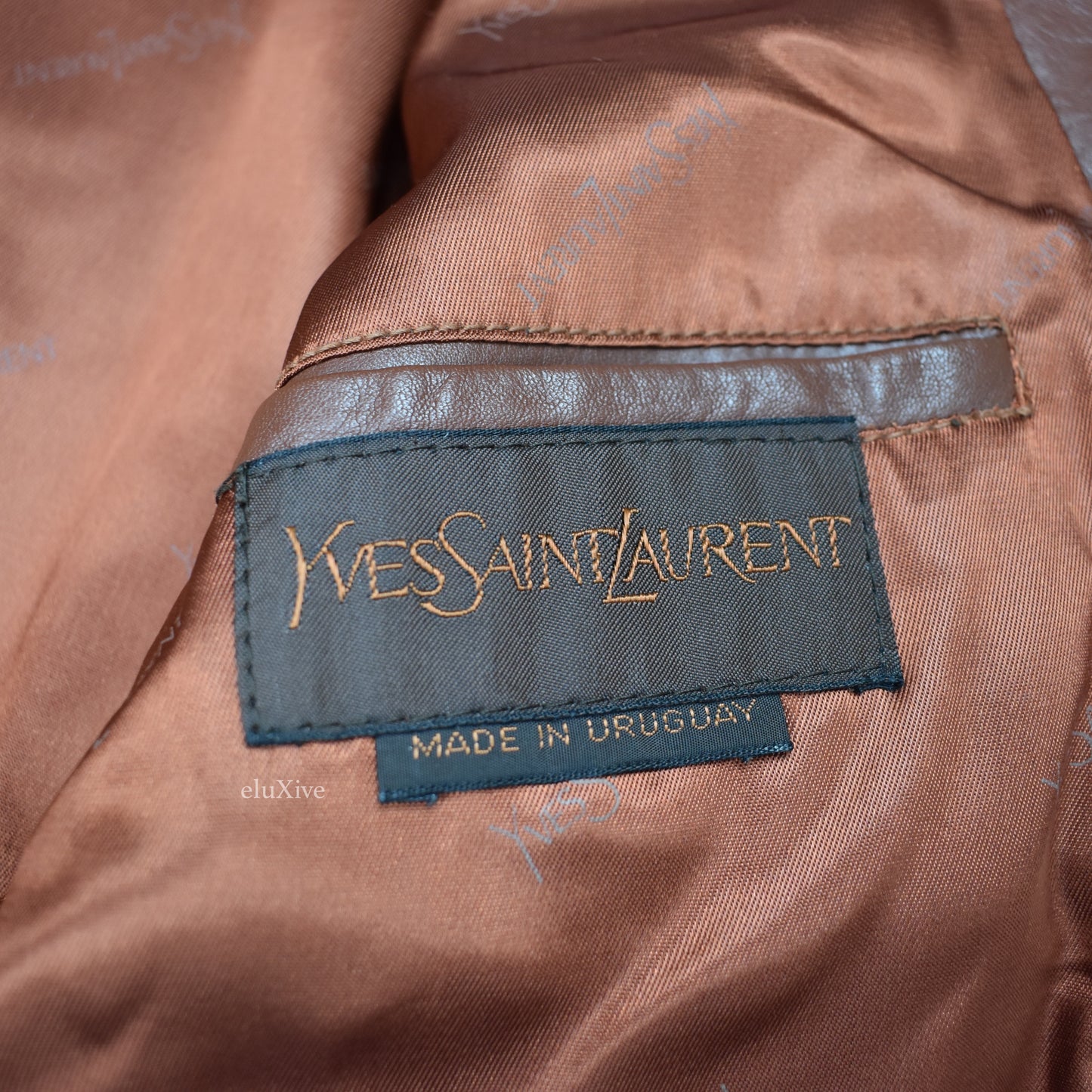Yves Saint Laurent - 1970s Cognac Leather Blazer