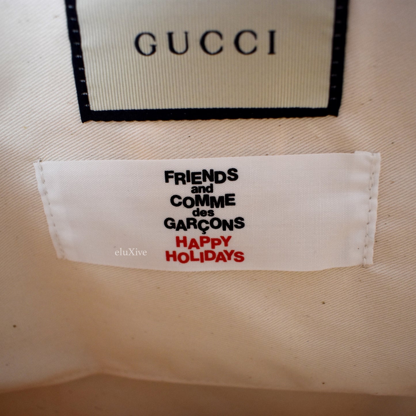 Commes des Garcons x Gucci - Paper & Plastic Logo Tote Bag