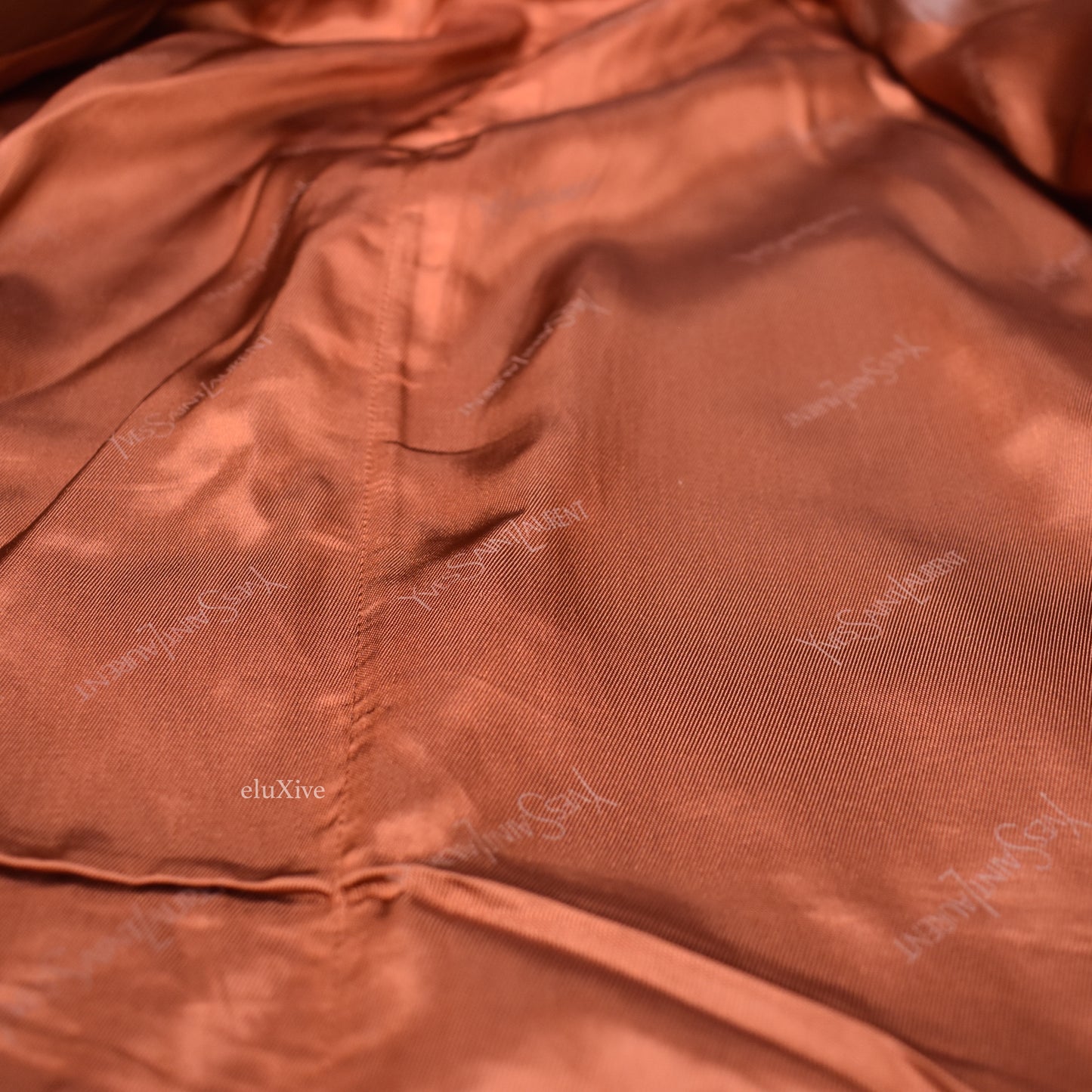 Yves Saint Laurent - 1970s Cognac Leather Blazer