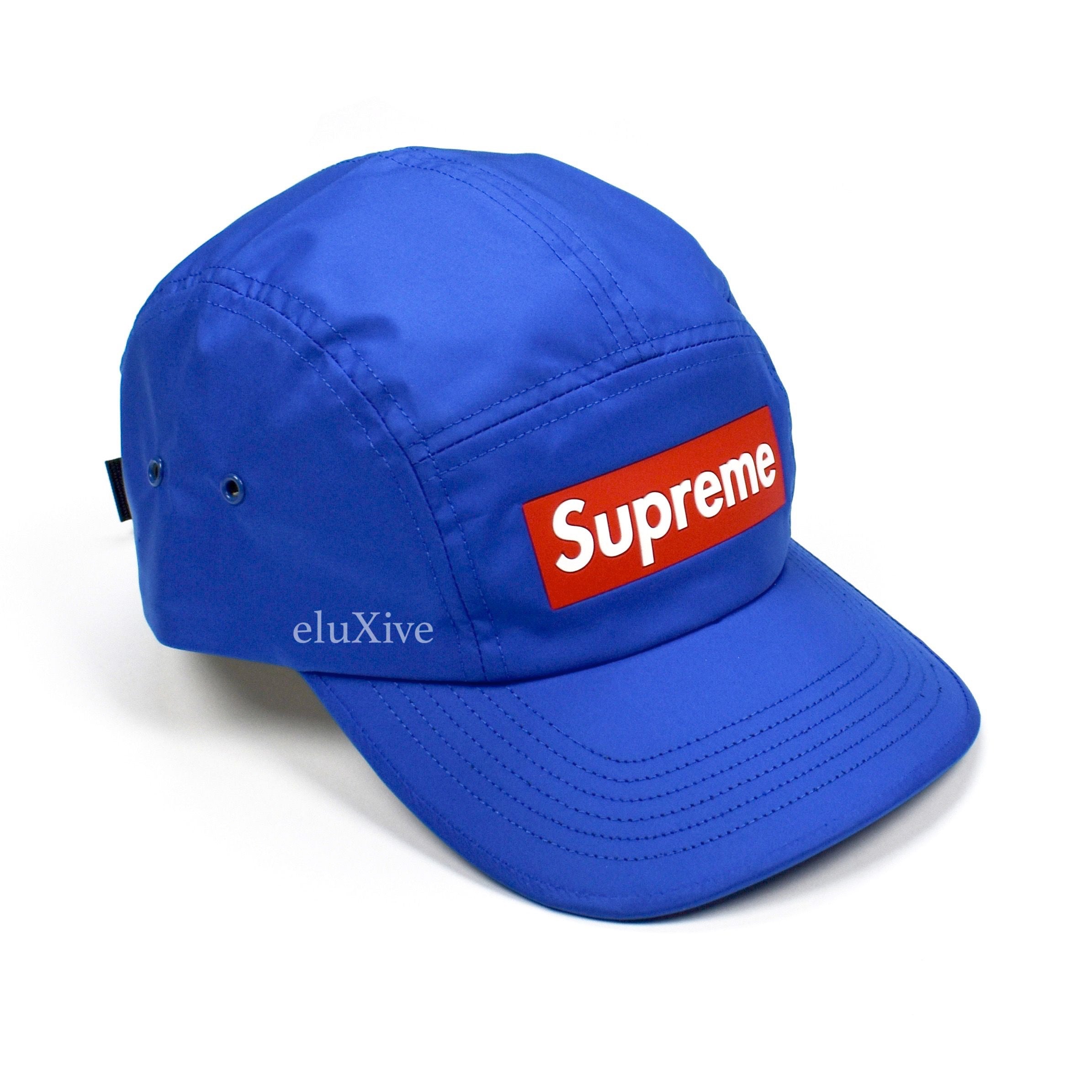 Supreme - Inset Rubber Box Logo Hat (Blue) – eluXive