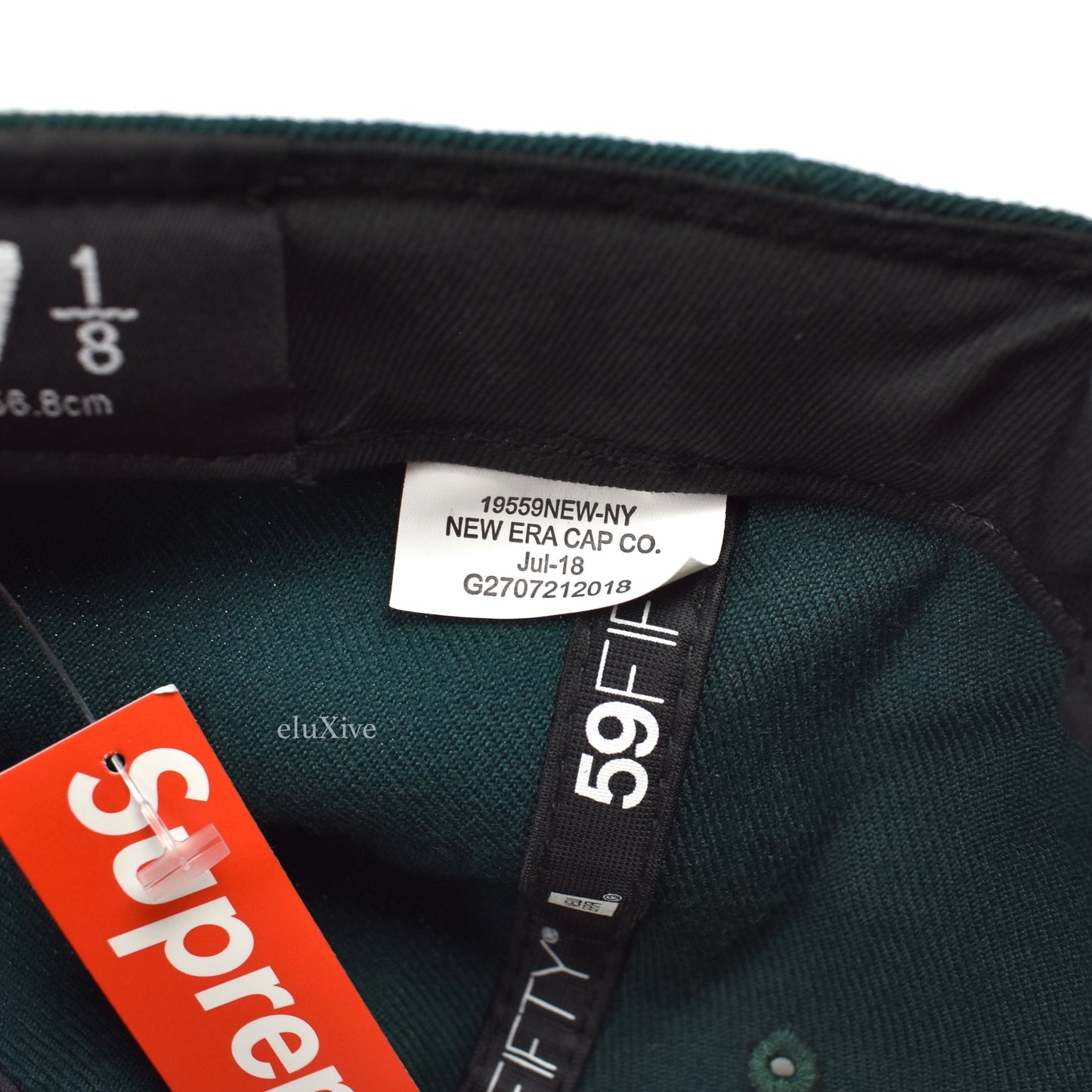 Supreme x New Era - Classic Script Logo Fitted Hat (Green)