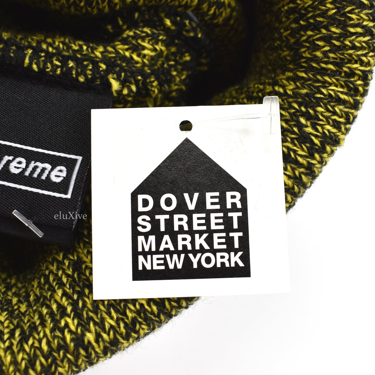 Supreme x New Era - Yellow Speckle Arc Logo Beanie