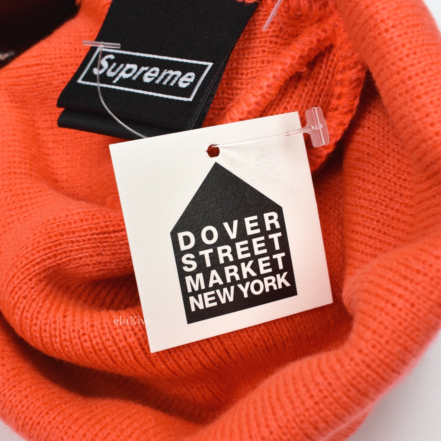 Supreme x New Era - Bright Coral Box Logo Beanie