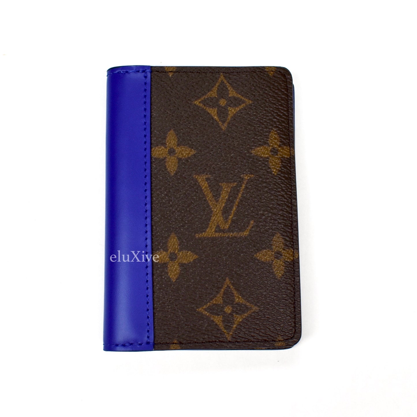 Louis Vuitton - Brown Monogram Macassar Pocket Organizer (Blue)