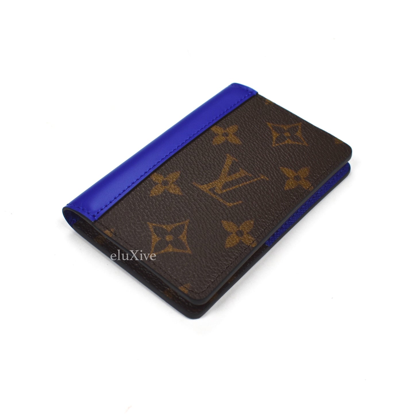 Louis Vuitton - Brown Monogram Macassar Pocket Organizer (Blue)