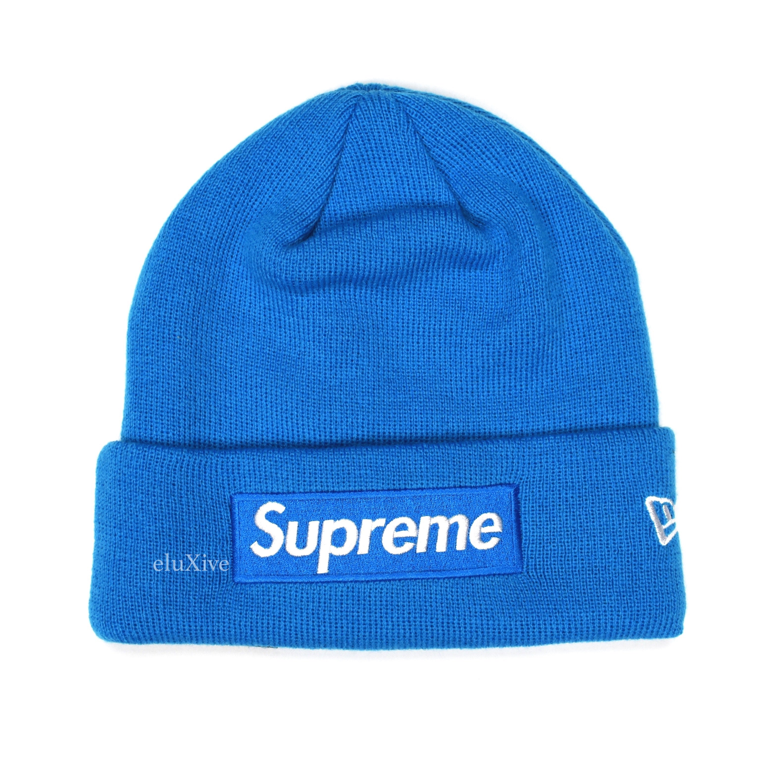 supreme New Era® S Logo Beanie Blue Supreme New Era S Logo Beanie (FW24) Blue - FW24 - US