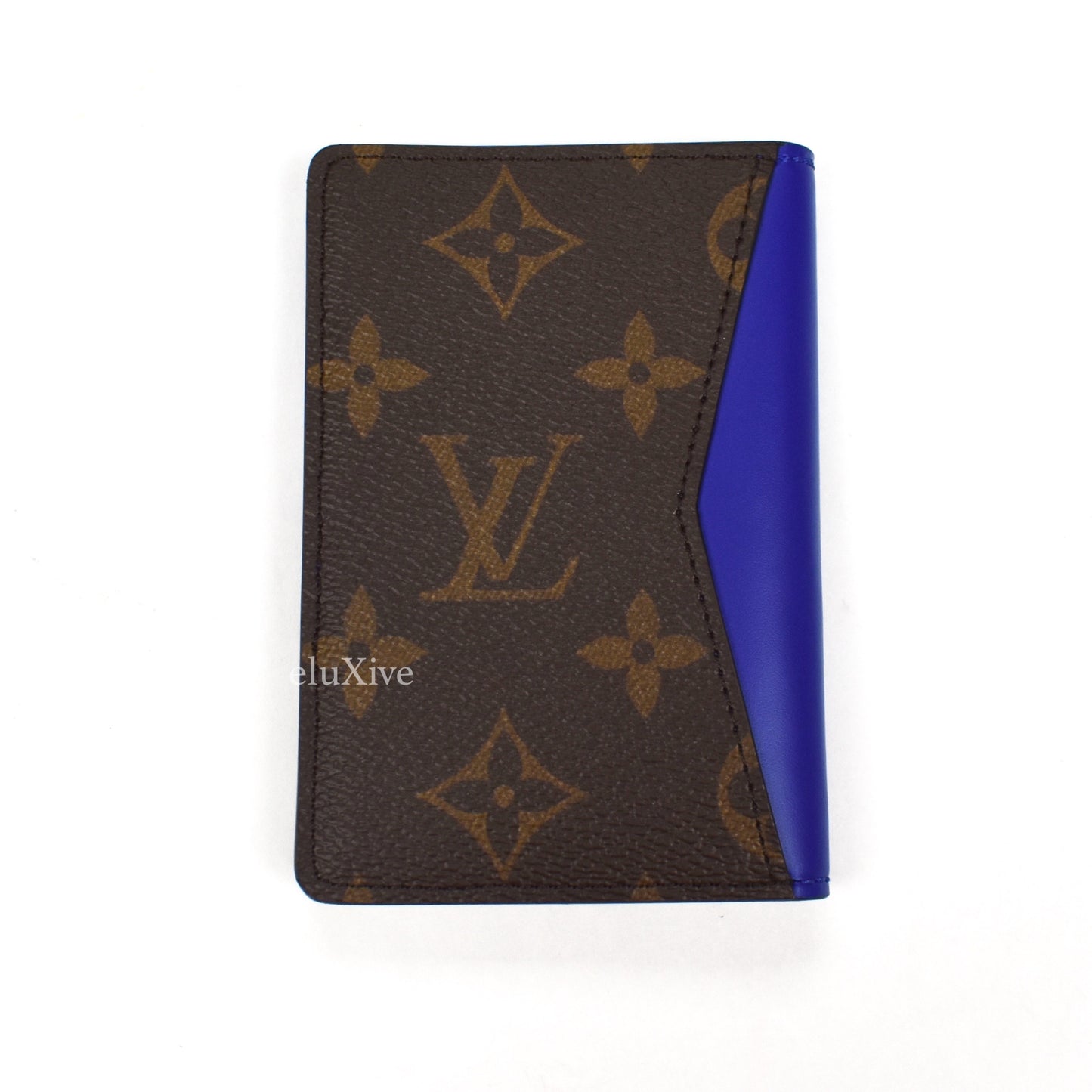 Louis Vuitton - Brown Monogram Macassar Pocket Organizer (Blue)