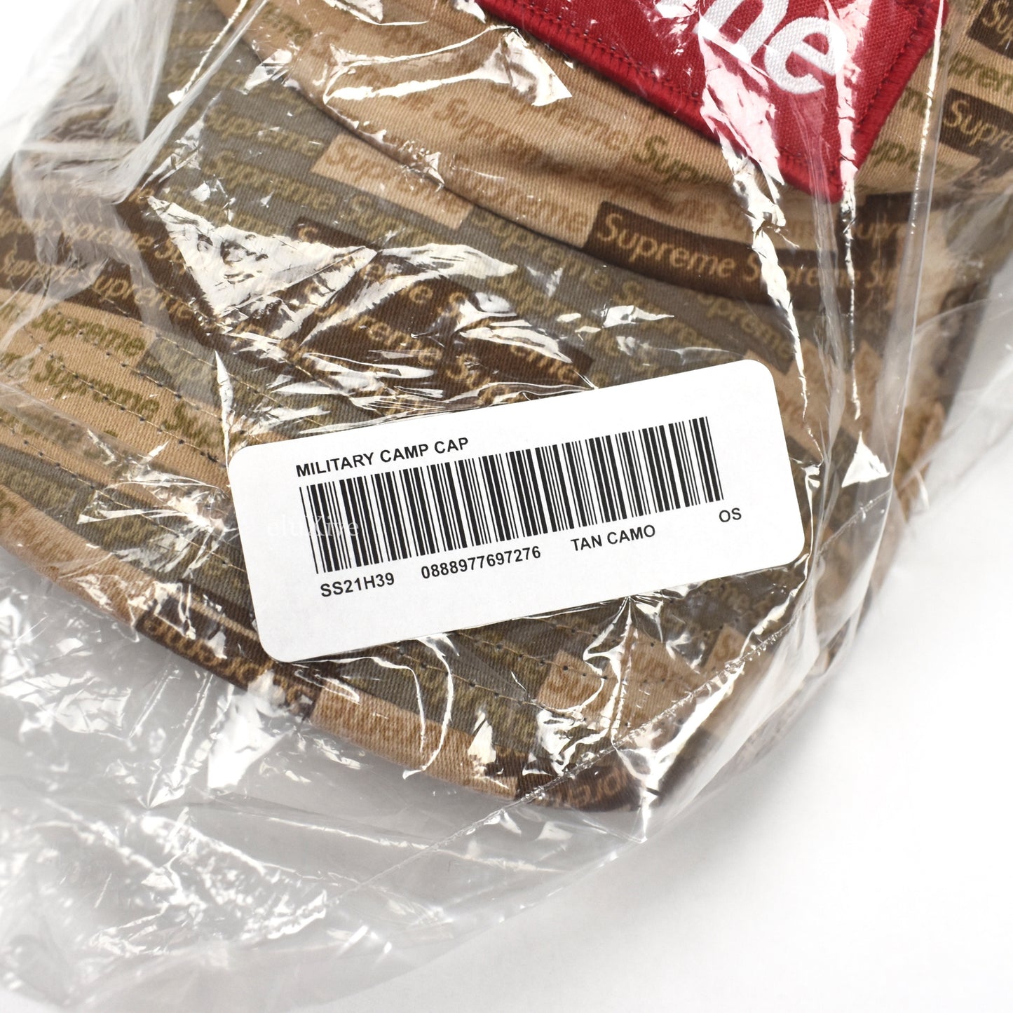 Supreme - Military Allover Box Logo Hat (Tan)