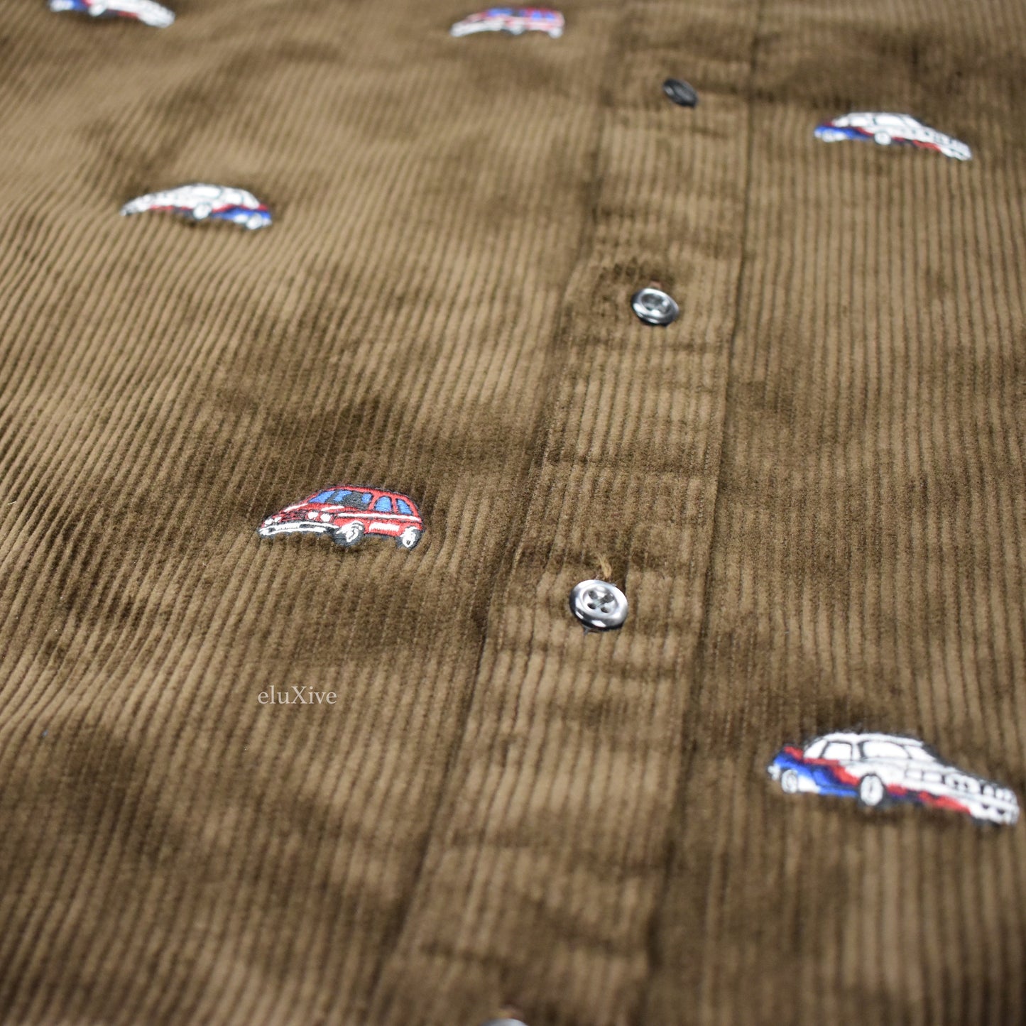Palace x Ralph Lauren - Brown Car Embroidered Shirt