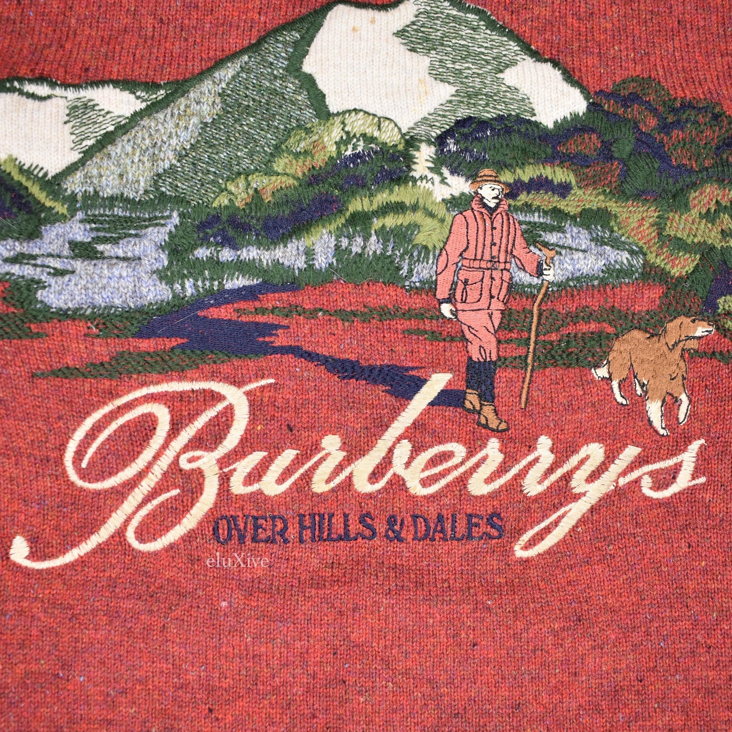 Burberry - Vintage 'Hills & Dales' Logo Embroidered Sweater