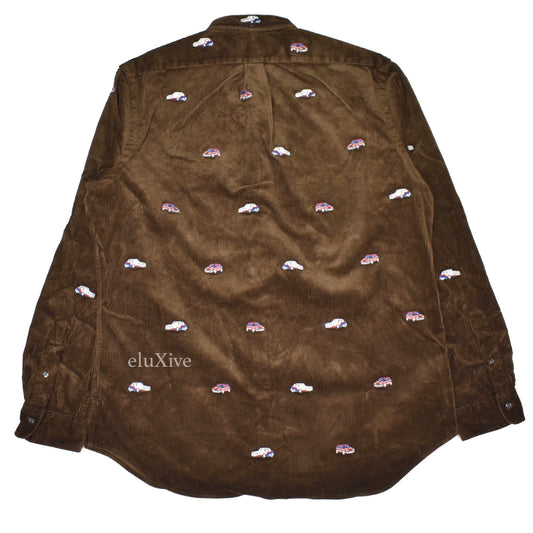 Palace x Ralph Lauren - Brown Car Embroidered Shirt