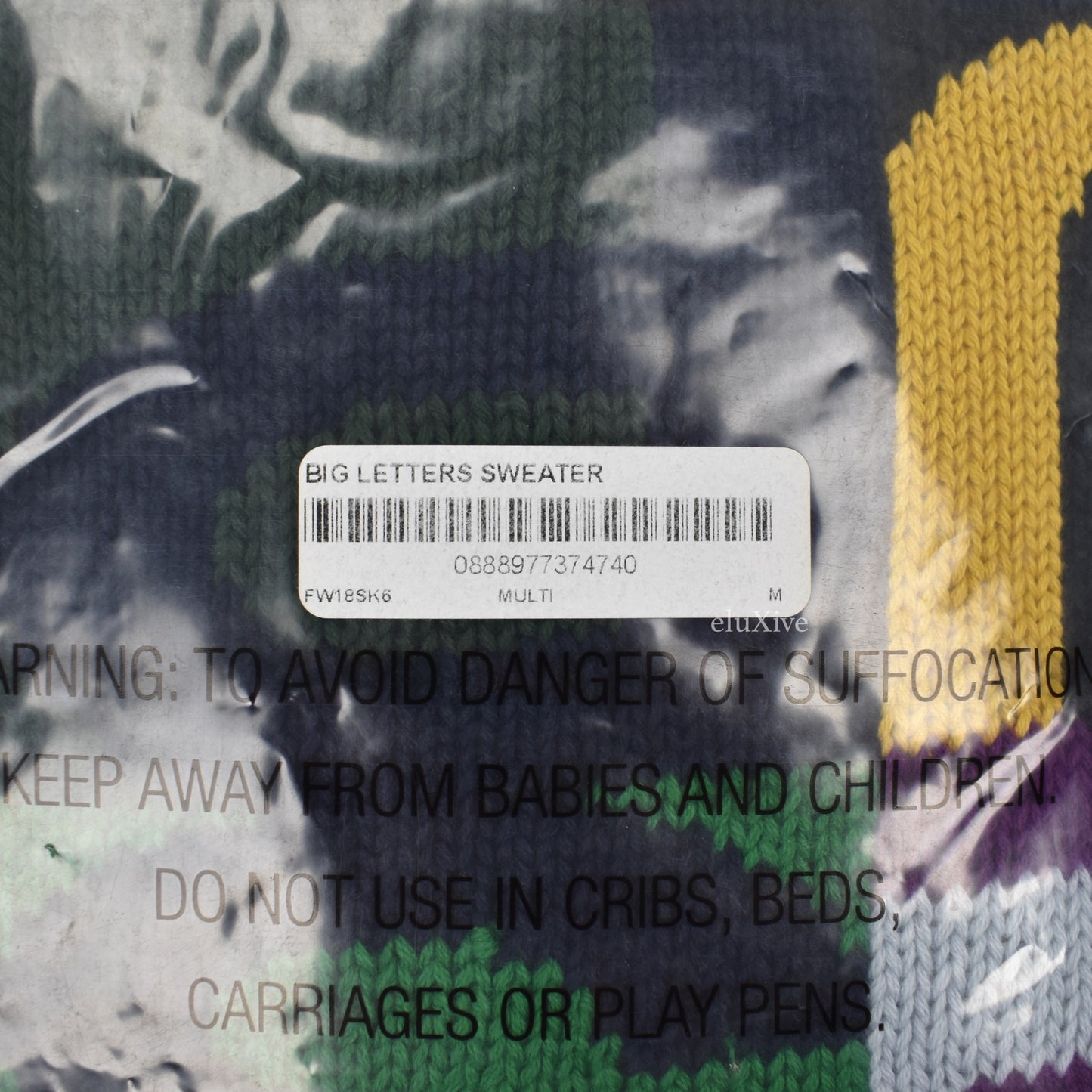 Supreme - Intarsia Knit Big Letters Logo Sweater