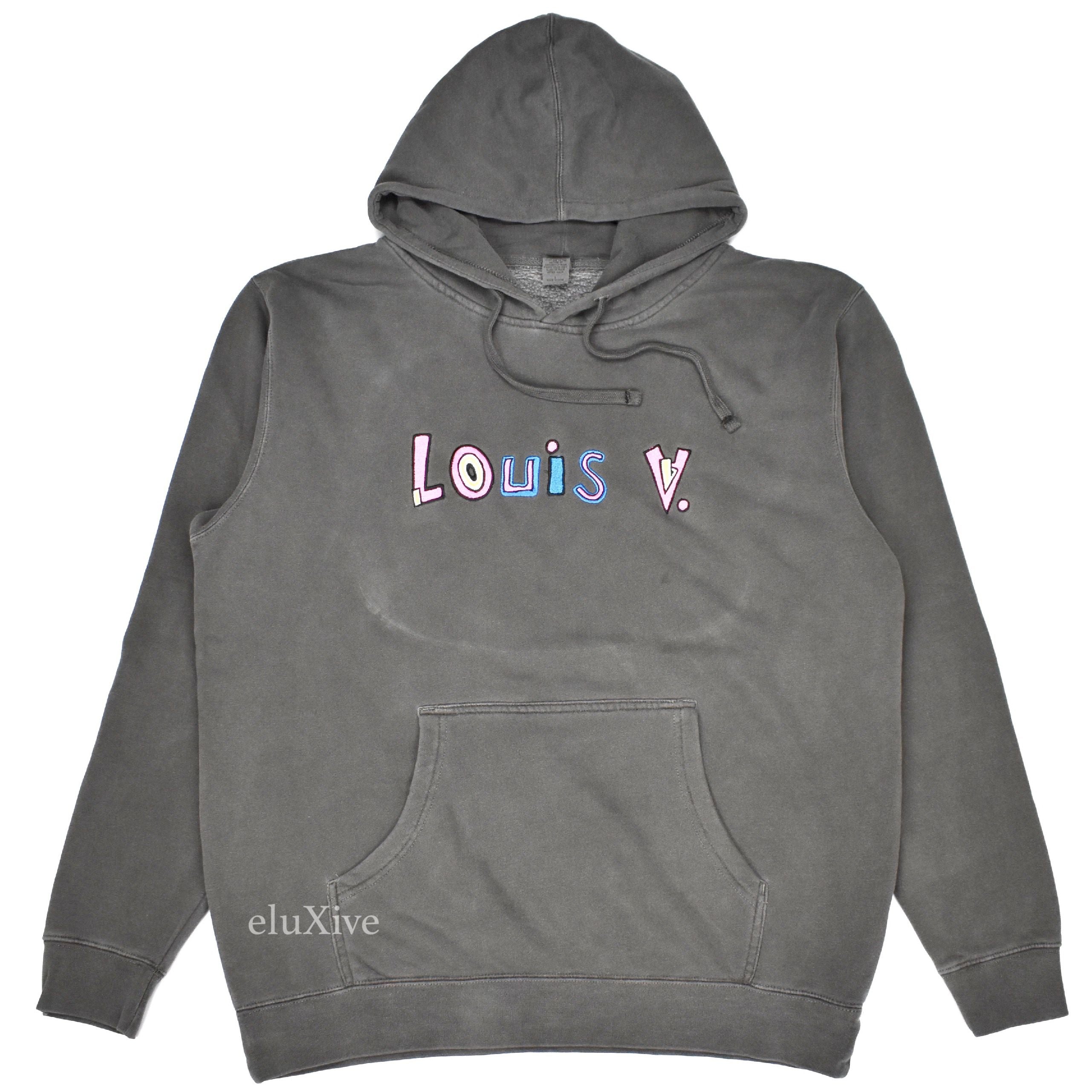 Mega Yacht Louis V Logo Embroidered Hoodie eluXive