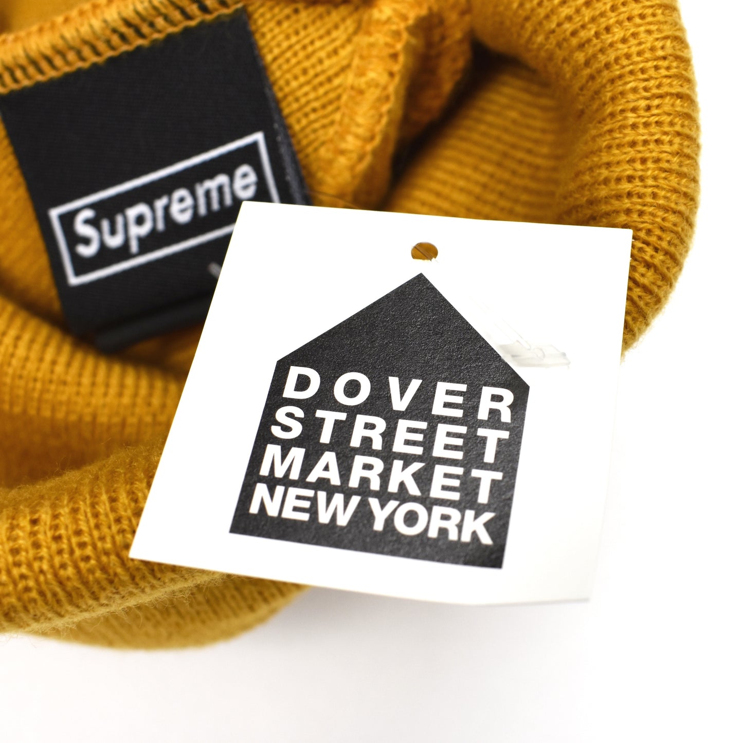 Supreme x New Era - Mustard Box Logo Beanie