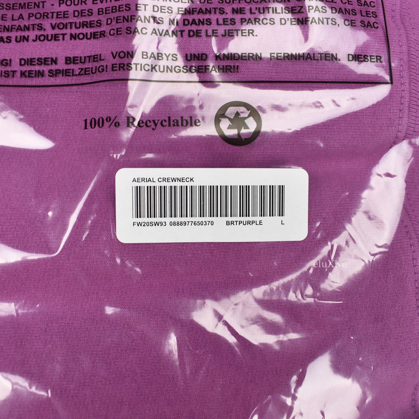 Supreme - Aerial Box Logo Crewneck Sweatshirt (Purple)