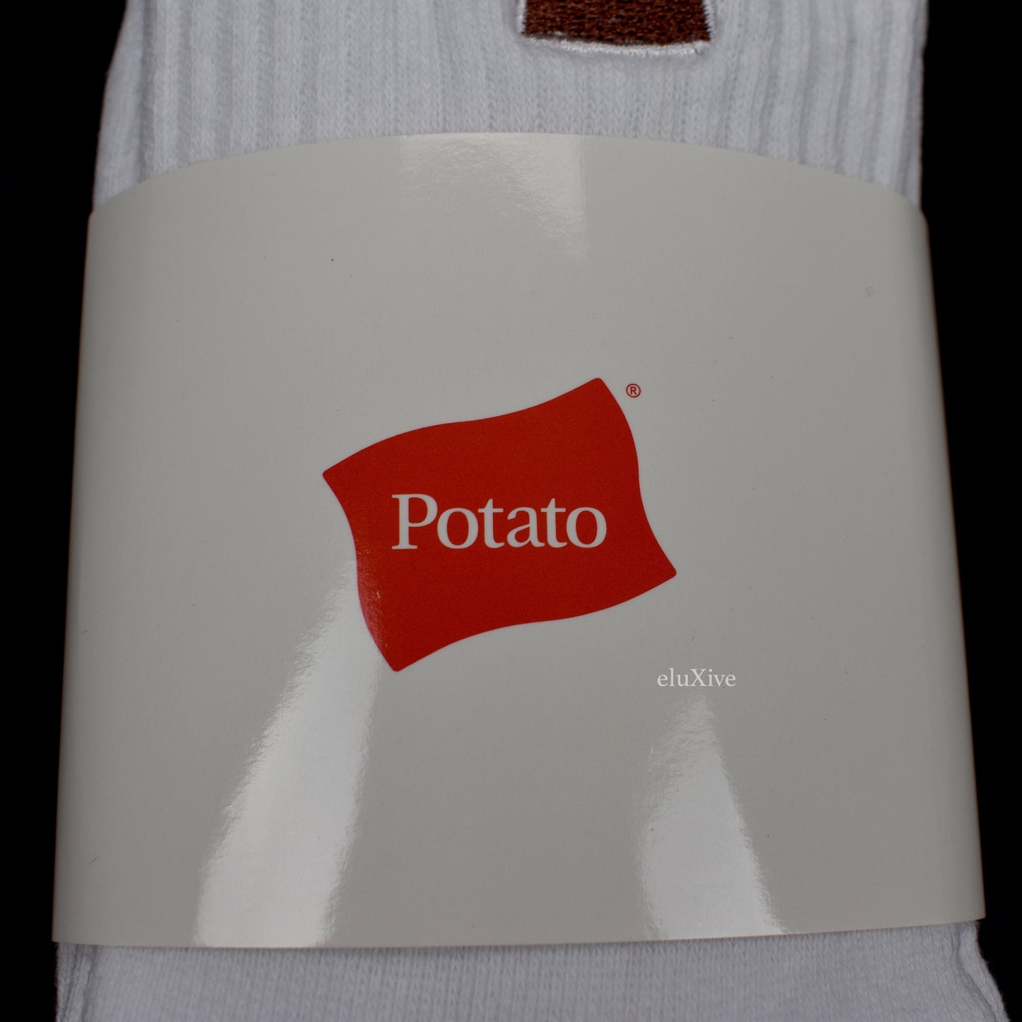 Imran Potato - Gerbil Embroidered Socks (White)