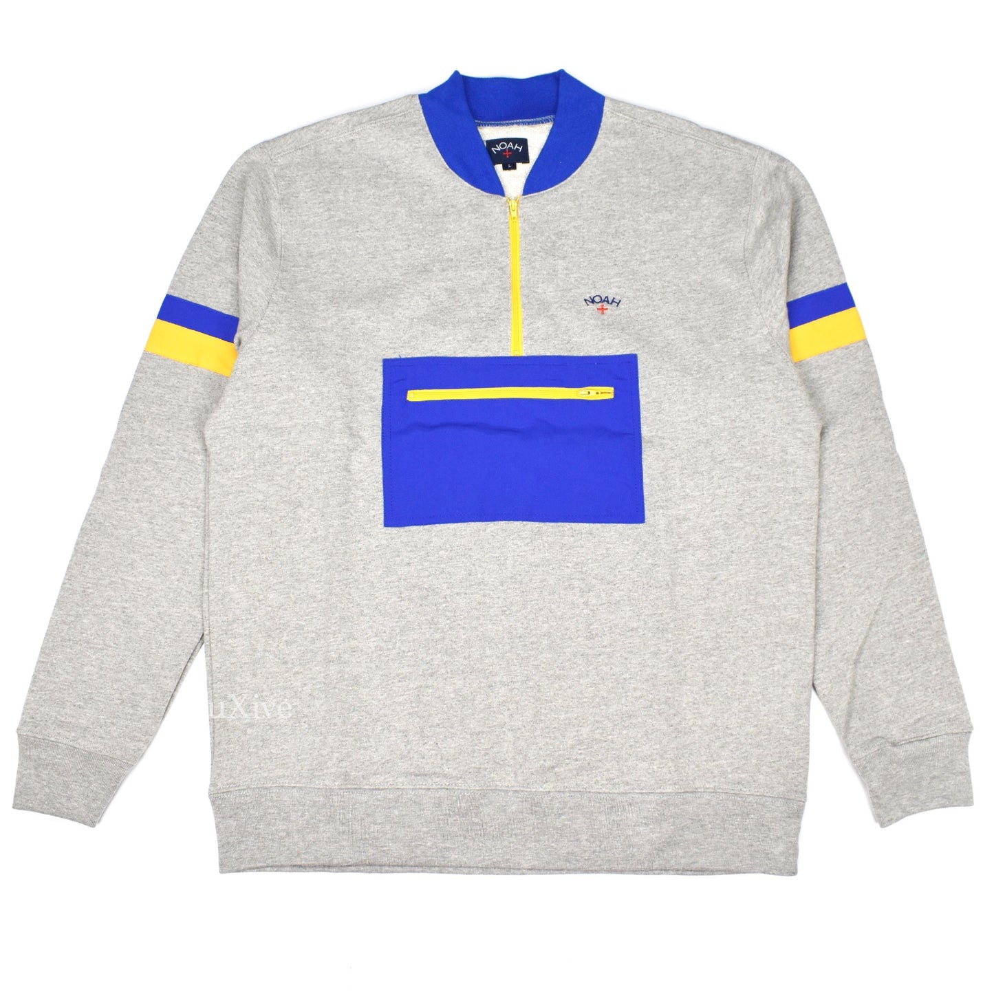 Noah - Gray 1/4 Zip Logo Pullover